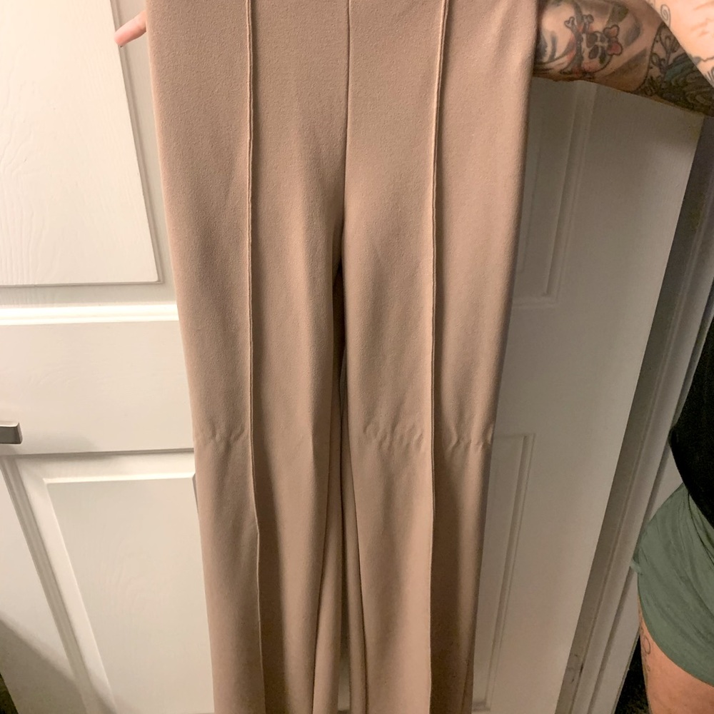 Dusty Rose, high waisted, work trousers